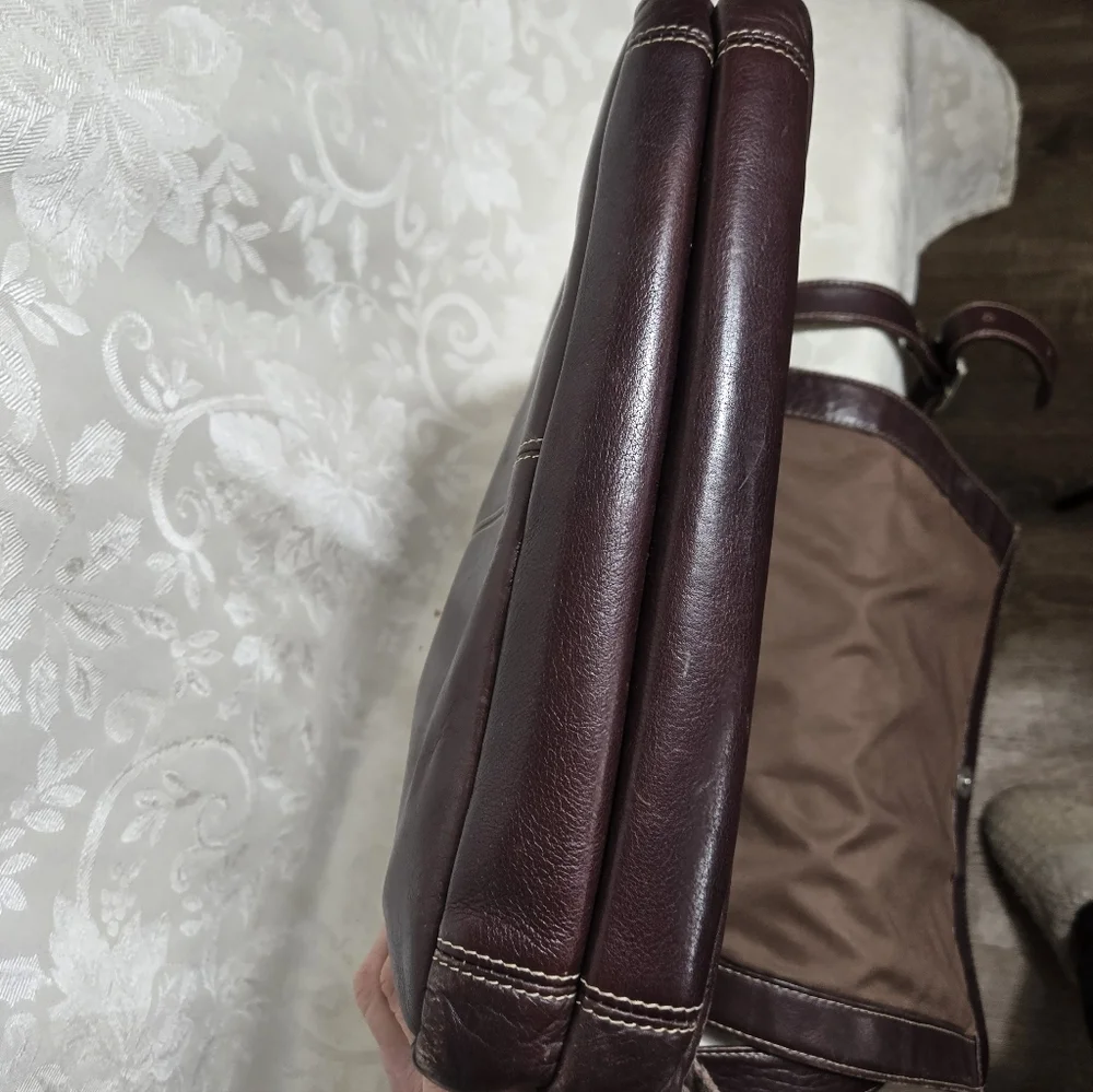 Latico Dark Brown Leather Messenger Bag